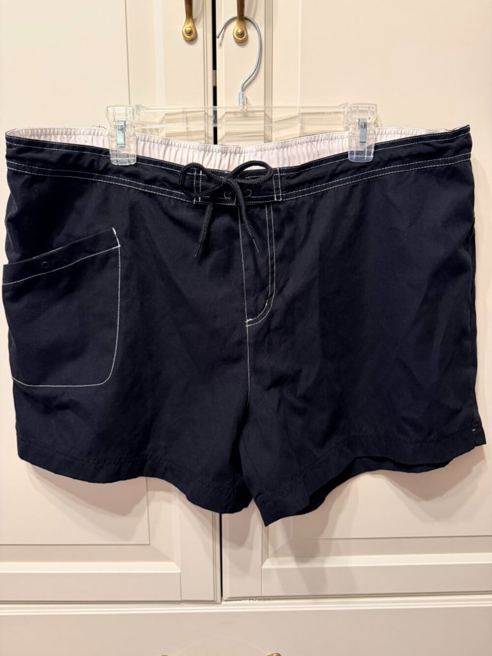 CATALINA Women’s Black & White Swim Board‎ Shorts (Plus Size 2X 18W-20W)